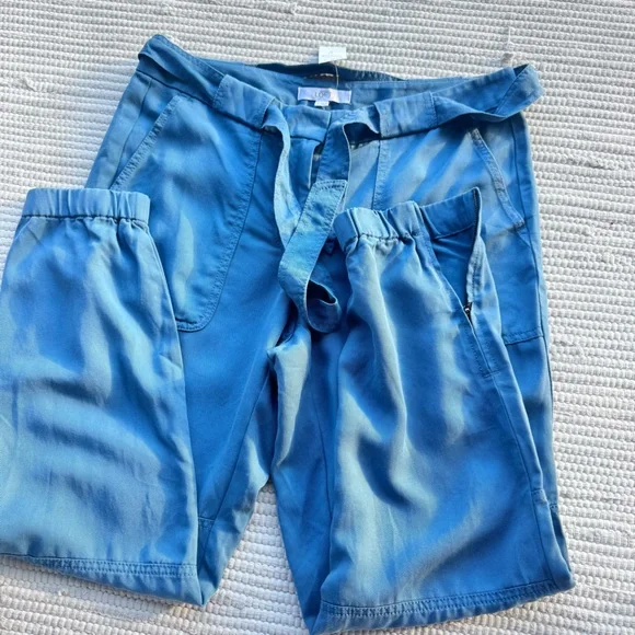 LOFT 100% Lyocell Blue Jogger Pants Size 6 NWT - Picture 2 of 10